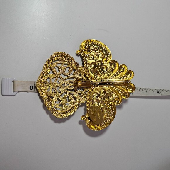 *Sale* Jane gold tone angle brooch - Picture 8 of 11